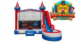 Patriotic Castle Tower *Bounce, Obstacle, Slide* (Wet/Dry)