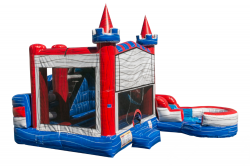 Photoroom 20240609 003958 1717908864 Patriotic Castle Tower *Bounce, Obstacle, Slide* (Wet/Dry)