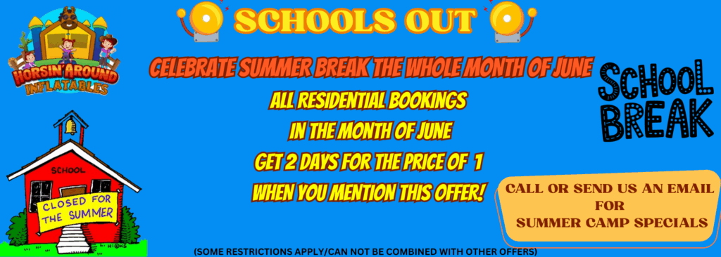 Current Specials - Horsin' Around Inflatables
