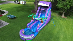 IMG 20250708 WA0001 1753025580 18' Purple Crush Waterslide w/ Pool *NEW 2025*